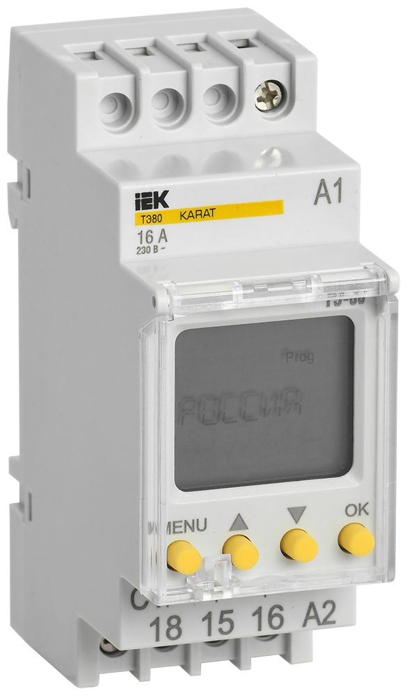 Таймер ТЭ80 цифровой 16А 230В на DIN-рейку KARAT IEK (MTA10-16-080)