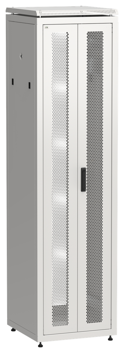 ITK LINEA N Шкаф сетевой 19" 47U 600х600мм двери передняя перфорированная задняя двустворчатая перфорированная серый