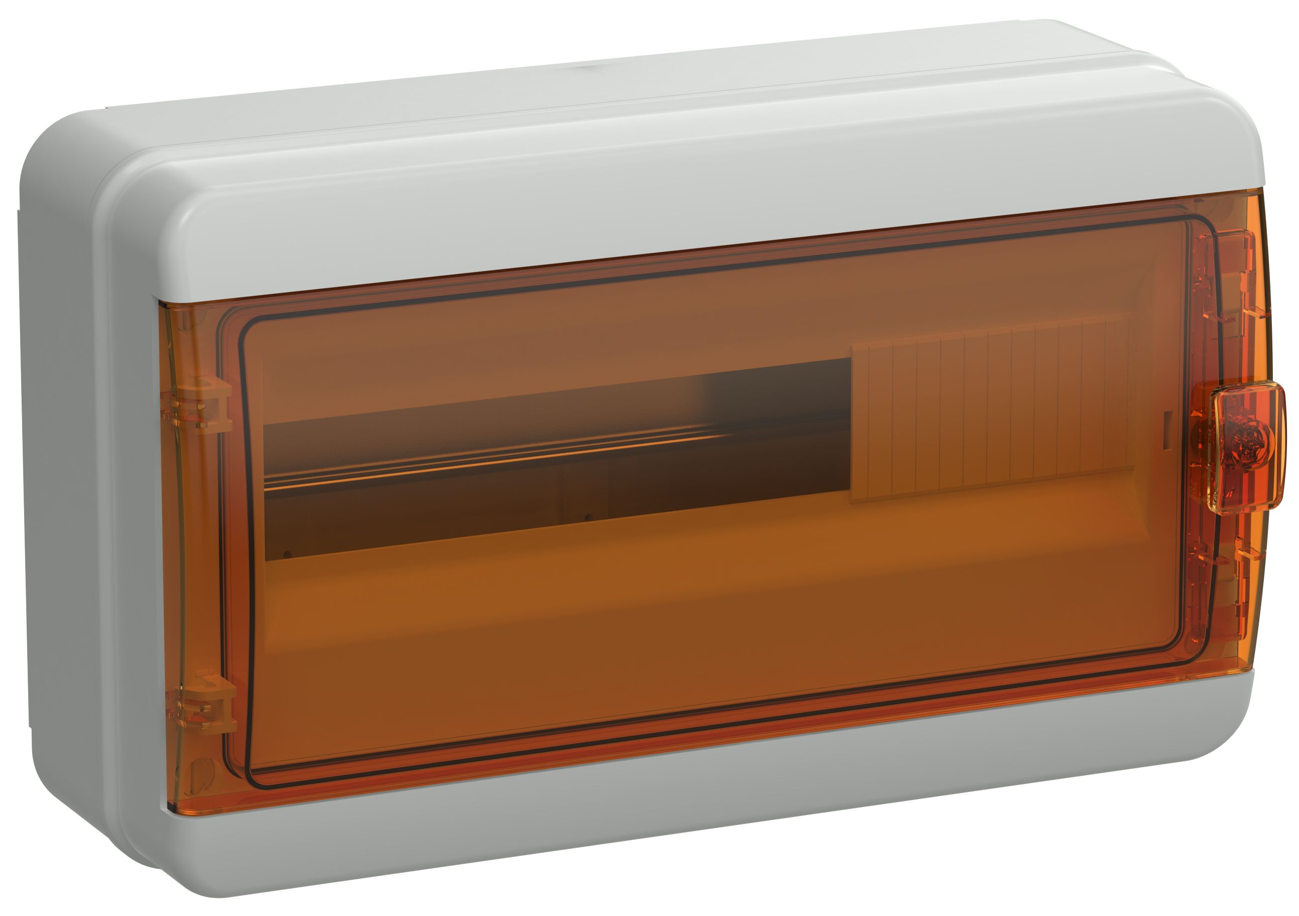 TEKFOR Корпус пластиковый КМПн-18 IP65 оранжевая прозрачная дверь IEK (TF5-KP72-N-18-65-K03-K09)