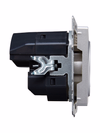 BRITE Розетка 1-местная с заземлением с защитными шторками 16А с USB A+C 18Вт РЮш11-1-БрА алюминий IEK2