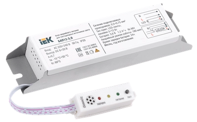 Блок аварийного питания БАП12-3,0 для LED IEK (LLVPOD-EPK-12-3H ...