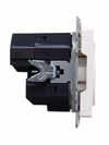 BRITE Розетка 1-местная с заземлением с защитными шторками 16А с USB A+A 5В 3,1А РЮш10-2-БрЖ жемчуг IEK2