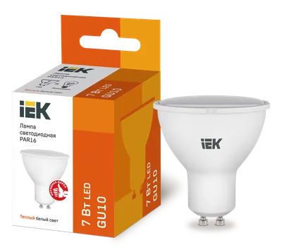 LED lamp PAR16 soffit 7W 230V 3000K GU10 IEK is intended for use in lighting devices for external and internal lighting of industrial, commercial and domestic facilities.

Complies with the requirements of the Technical Regulations of the Customs Union TR TS 004/2011, TR TS 020/2011, IEC 62560, Decree of the Government of the Russian Federation of November 10, 2017 No. 1356.