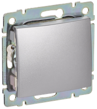 VALENA DIY Выключатель 1-клавишный схема 1 10АХ безвинтовые зажимы алюминий