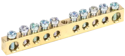 Применяются в щитовом оборудовании для подсоединения нулевых рабочих (N) и нулевых защитных проводов (РЕ). Крепление шины предусмотрено по центру (типы 8/1; 14/1) и по краям (типы 8/2 и 14/2) через изолятор нулевой шины на 35 мм монтажную DIN-рейку и через угловые изоляторы нулевой шины, а также непосредственно на панель щита. При подключении к шинам медных многожильных проводов рекомендуется оконцевание их наконечниками-гильзами. Выполнены из латуни.