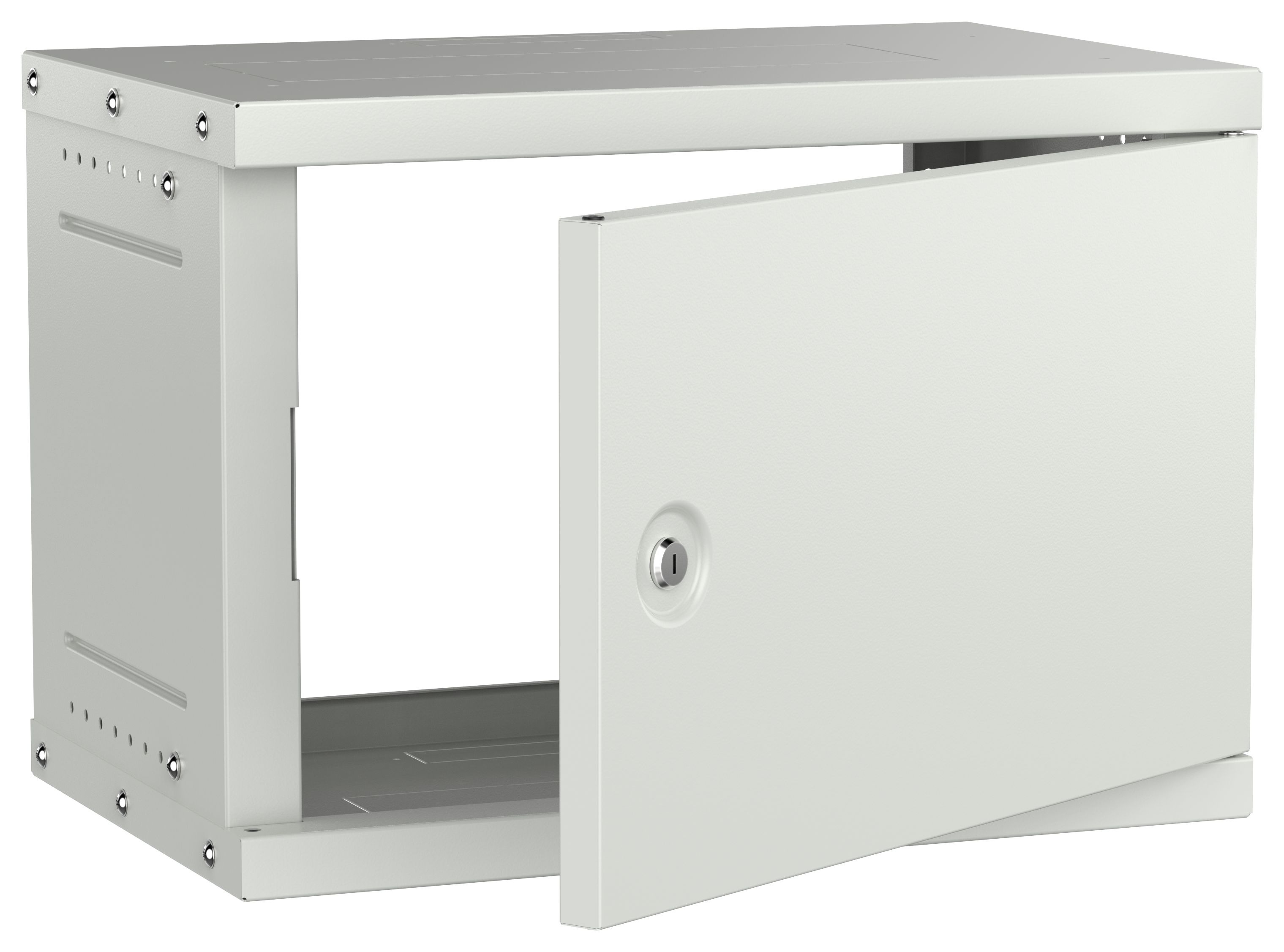 Шкаф настенный 19" 6U 550х350мм металлическая дверь серый GENERICA (LWE3-06U53-MF-G)