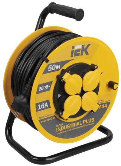 Cable reel UK50 4 sockets 2P+PE/50 meters 3x1,5mm2 IP44 "Industrial plus"