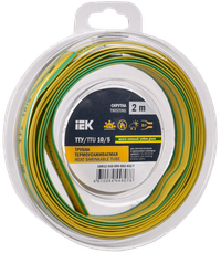 Трубка термоусадочная ТТУ нг-LS 10/5 желто-зеленая (2м/упак) IEK