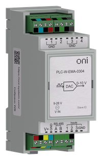 ПЛК W. Расширение входов/выходов по Modbus RTU 4 AO или ШИМ ONI