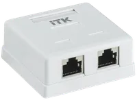 ITK Настенная информационная розетка RJ45 кат.5e FTP 2-порта