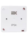 Выключатель 1-клавишный для открытой установки кнопочный ВСк20-1-0-ГПБ IP54 ГЕРМЕС PLUS (цвет клавиши: белый) IEK4