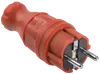 VBp3-1-0m Straight plug OMEGA IP44 rubber red IEK0