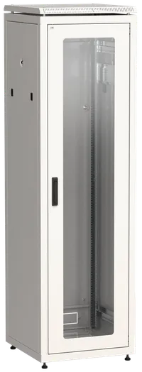 ITK LINEA N Шкаф сетевой 19" 47U 600х600мм стеклянная передняя дверь серый