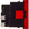 Roset 45 -grade with grounding contact with a protective curtain and a shameful clamp (2 modules) red IEK2