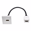 PRIMER РКМ-20-10-П Розетка мультимедийная HDMI M/M (2 модуля) белая IEK1