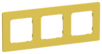 FLITE Рамка 3-местная РУ-3-К-ФлЖК желтый карри IEK
