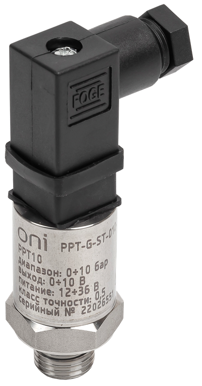 Преобразователь избыточного давления PPT10 0,5% 0-10Бар 0-10В G1/4 Mini 4-pin ONI
