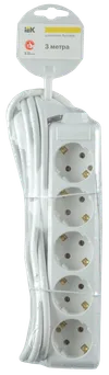 Extension cord U 05 5 sockets 2P+PE/3meters 3x1mm2 16A/250 IEK1