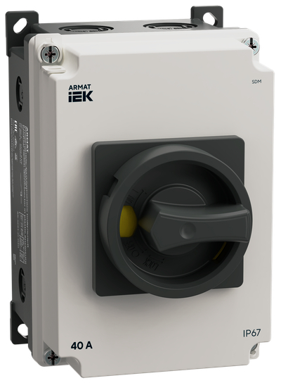 ARMAT Выключатель-разъединитель SDM 3P 40А в пластиковом боксе IP67 IEK