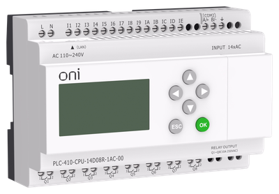 ПЛК 410 Модуль ЦПУ 14 DI 8 RO 220В AC с Ethernet портом с экраном ONI