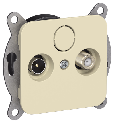 FLITE Socket 2-seater TV+SAT shielded pass-through RTVs-2-1-2-FlN Navajo IEK