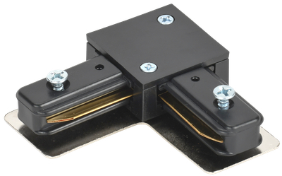 Соединитель L-образный внутренний для однофазного шинопровода черный IEK