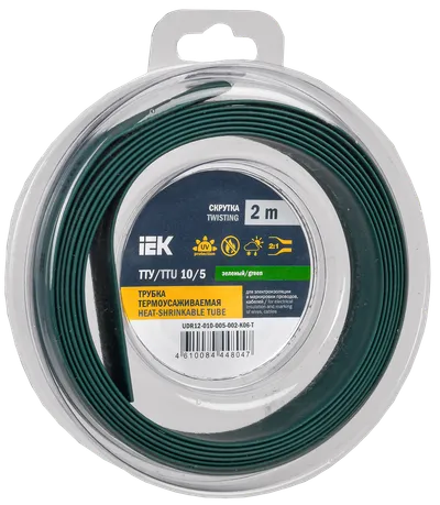 Heat shrink tubing TTU ng-LS 10/5 green (2m/pack) IEK