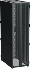 ITK by ZPAS Шкаф серверный 19" 42U 600х1000мм двухстворчатые перфорированные двери черный РФ1