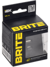 BRITE USB socket A+C 45W РУ11-2-БрЧ black IEK1