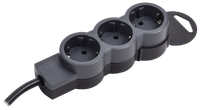 STANDARD Удлинитель У03 3 места 2P+PE 1,5м 3х1,5мм2 16А черный IEK