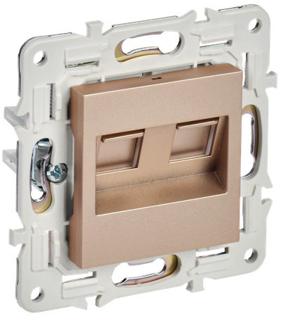 SKANDY Розетка компьютерная двойная RJ45 кат.6 SK-K04Sa песочный IEK