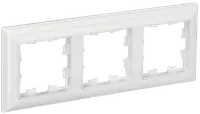 BRITE Frame 3-gang RU-3-Br white/white IEK