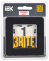 BRITE Рамка 1-местная РУ-1-2-Бр стекло черный RE IEK1