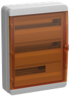 TEKFOR Корпус пластиковый КМПн-54 IP65 оранжевая прозрачная дверь IEK0