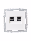 BRITE Розетка компьютерная двойная RJ45 кат.6 РК11-2-БрБ белый IEK2