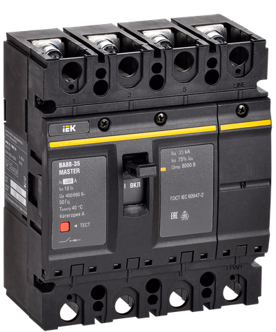 Выключатель автоматический ВА88-35 4P 125А 35кА MASTER IEK