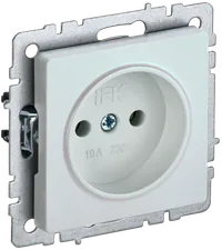 BRITE Socket without ground without shutters 10A PC10-1-0-BrP pearl IEK