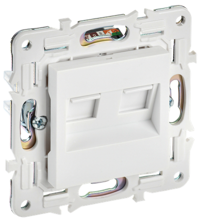 SKANDY Розетка компьютерная двойная RJ45 кат.5E SK-K03W арктический белый IEK