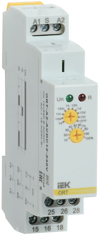 Реле задержки включения ORT 2 контакта 12-240В AC/DC IEK (ORT-A2-ACDC12-240V)