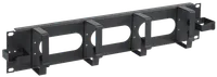 ITK Кабельный органайзер 2U 2 боковых горизонтальных и 4 вертикальных кольца черный