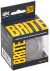 BRITE Светорегулятор поворотно-нажимной 600Вт СС10-1-0-БрС сталь IEK1
