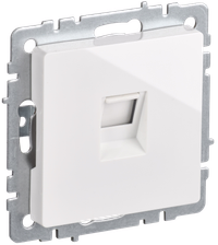 BRITE Розетка компьютерная RJ45 кат.5E РК10-БрБ белый