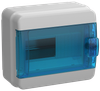 TEKFOR Корпус пластиковый КМПн-8 IP65 синяя прозрачная дверь IEK0