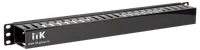 ITK 19" пластиковый кабельный органайзер с крышкой 1U глубина 60мм черный