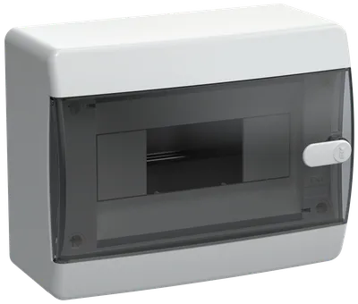 UNION Compact Корпус пластиковый ЩРН-П-8 IP41 черная прозрачная дверь IEK