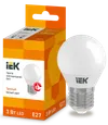LED lamp G45 globe 3W 230V 3000k E27 IEK0