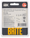 BRITE Рамка 1-местная РУ-1-2-Бр стекло белый RE IEK2