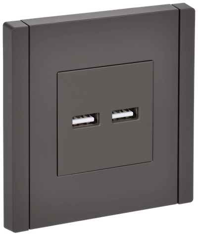 FORTE&PIANO Розетка USB A+A 3,1А FP349 серый IEK