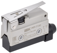 Микропереключатель концевой МП-7140 укороченный рычаг IP40 IEK