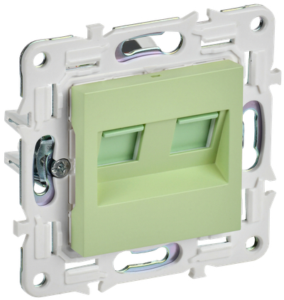 SKANDY Розетка компьютерная двойная RJ45 кат.5E SK-K03G мятный IEK
